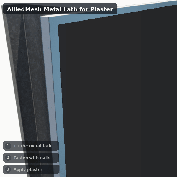 Diamond Metal Lath installation for stucco and plaster