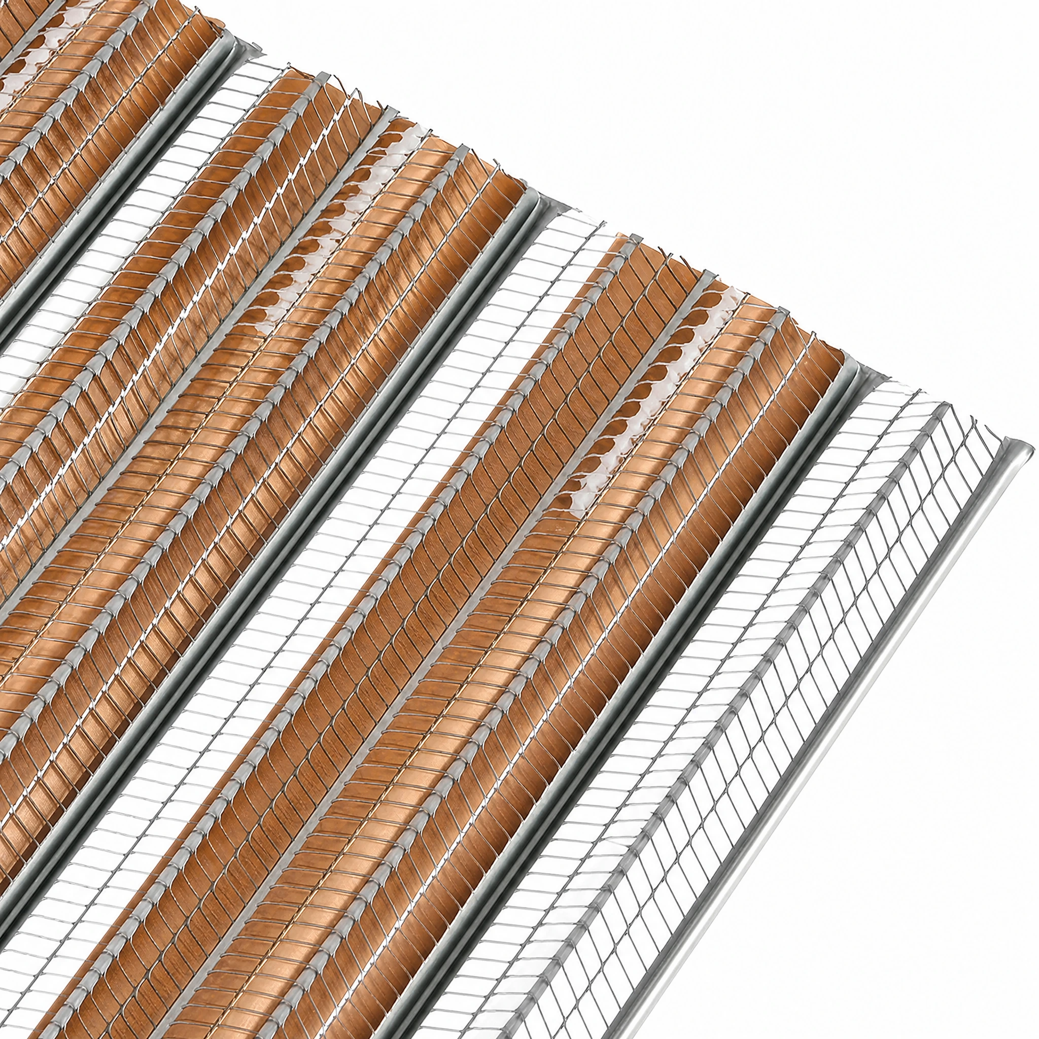 Rib lath mesh structure and product inspection